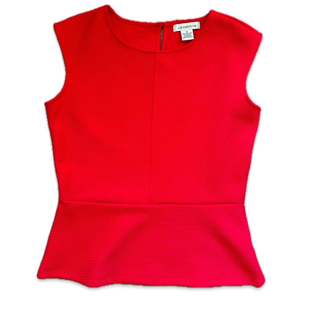 EUC Liz Claiborne Sleeveless Peplum Blouse size small